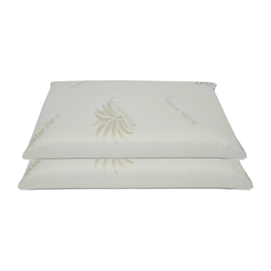 Guanciale Fiocco Memory Rivestimento Aloe altezza 15cm