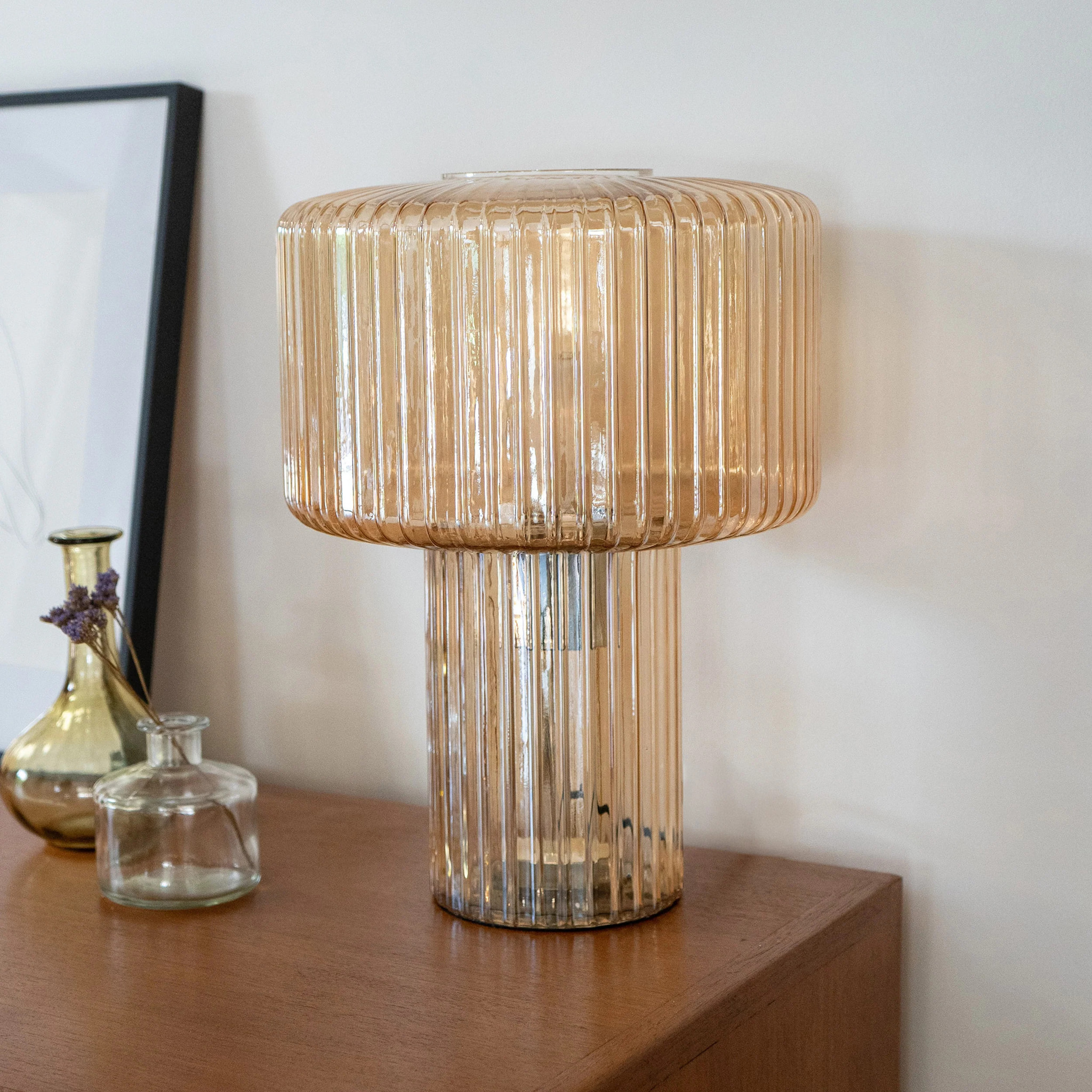 Lampe en verre cannelé - Verra