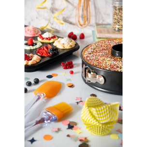 Tortiera Apribile con 2 Fondi Excelsa – Classic Baked, Acciaio Nero