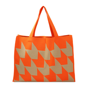 Bolso de hombro naranja de tela