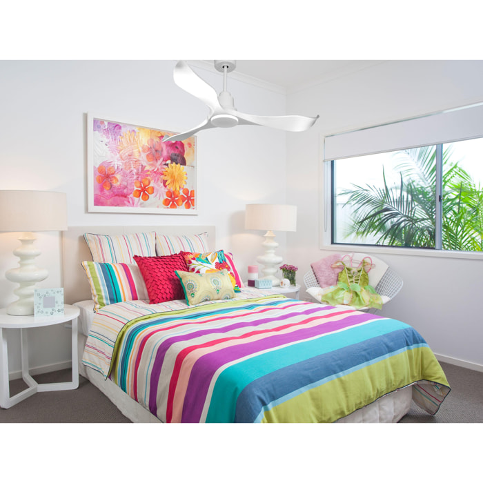 Ventilador de techo Reversible Termostato Wifi Motor DC Techos Inclinados Mando a Distancia Adaptador 2/3 Aspas Hypersilence Memoria VirginD132C0466658 PURLINE