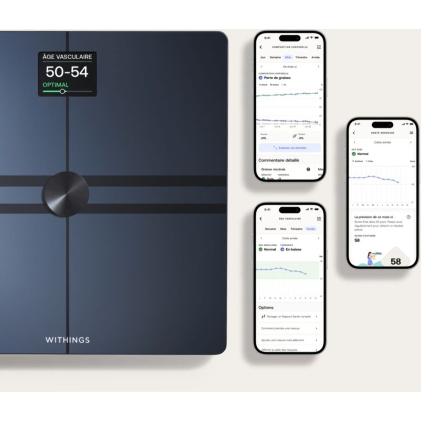 Pèse personne connecté WITHINGS Body Comp Noir