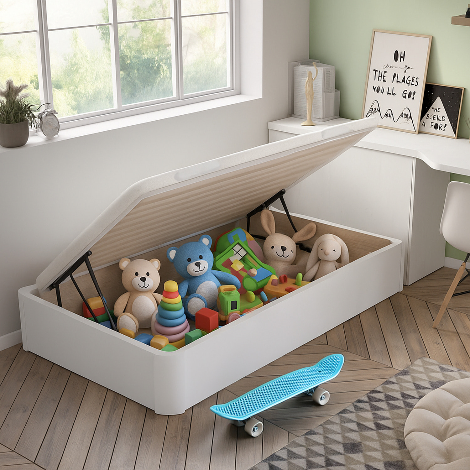 Canapé Abatible | 32CM | ENVÍO, MONTAJE Y RECOGIDA ANTIGUO INCLUIDO | Apertura Lateral | Madera
