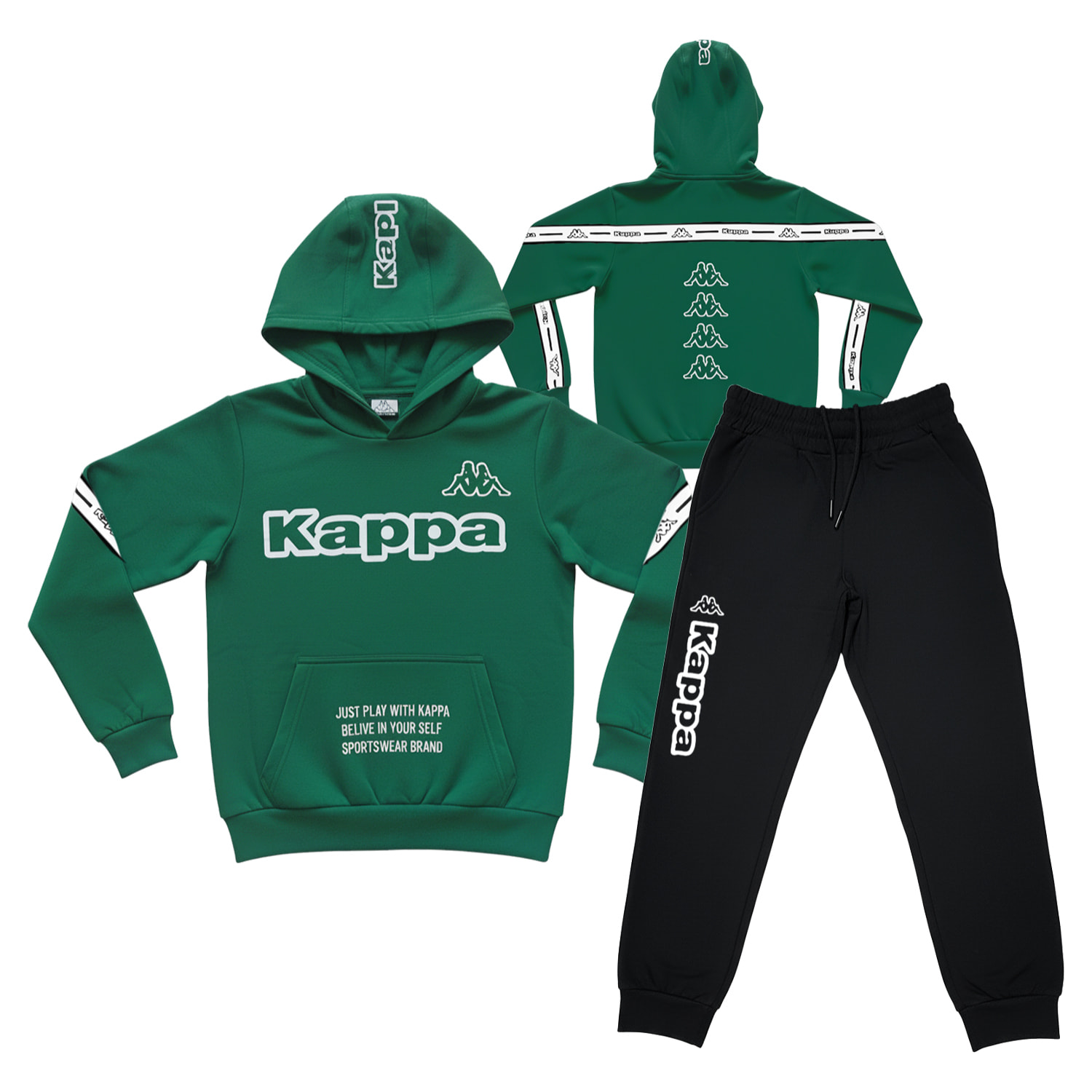 Tuta Ragazzo KAPPA 8 - 16 Anni Cotone Felpato