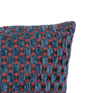 Coussin jacquard Zaika bleu égéen 30x50cm