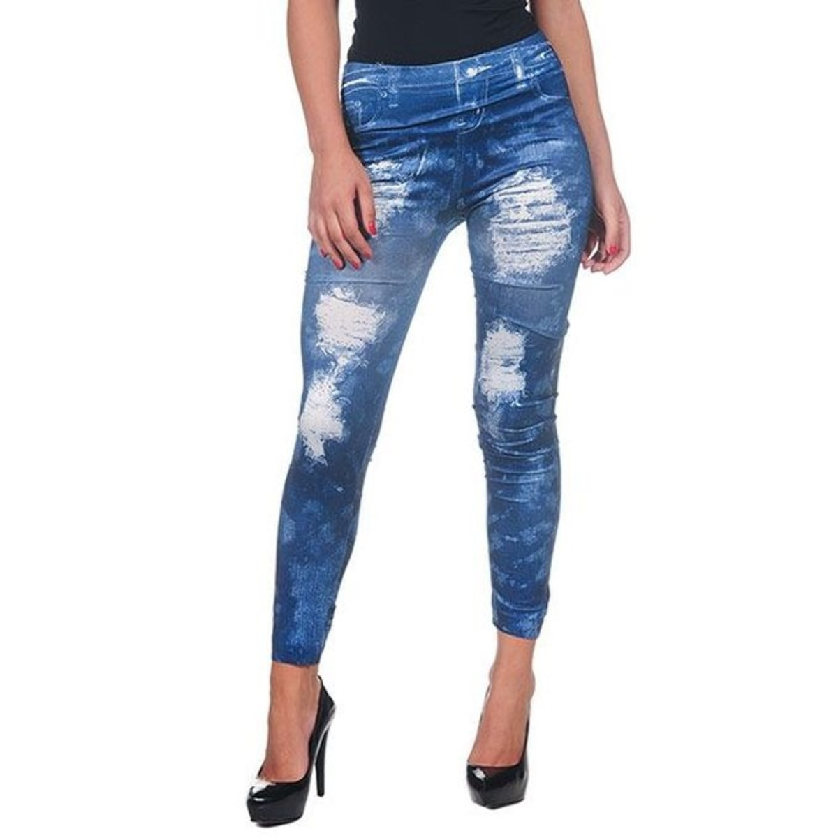 Legging pintado azul