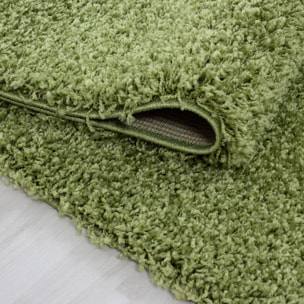 Tapis poils longs shaggy tissé motif uni GECO