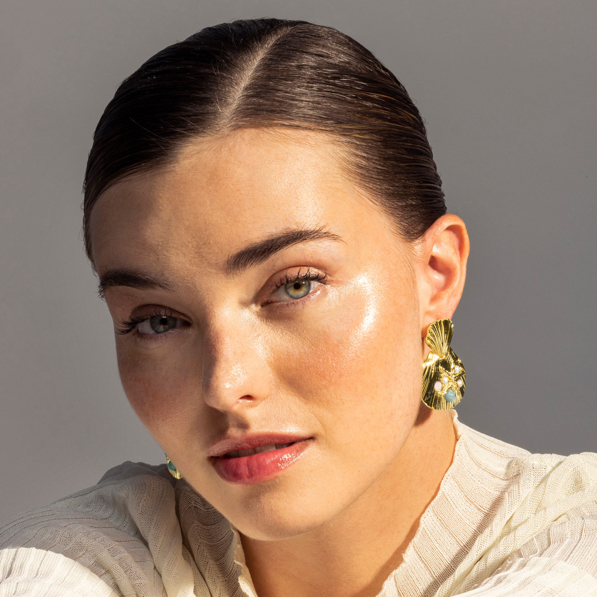 Pendientes acabado en oro amarillo de 18k