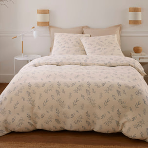 Parure housse de couette imprimé 100% gaze de coton - liveo