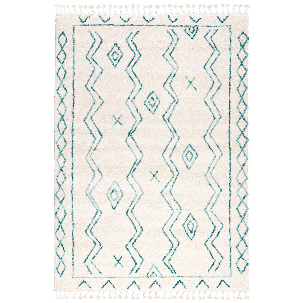 Tapis berbère tissé motif ethnic MANU