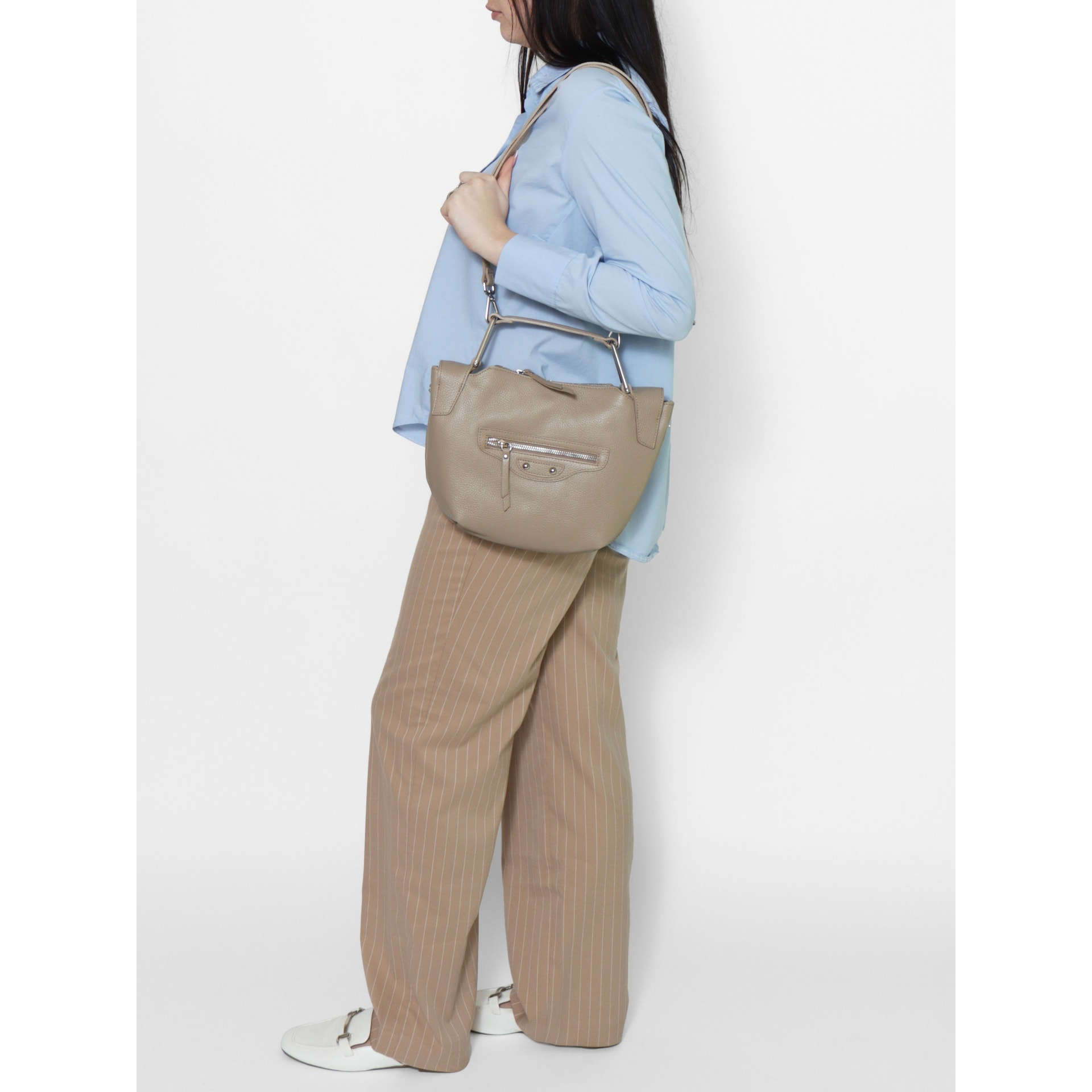 Borsa a mano da donna - Modello False - Vera pelle - 29.0 x 20.0 x 9.0 cm
