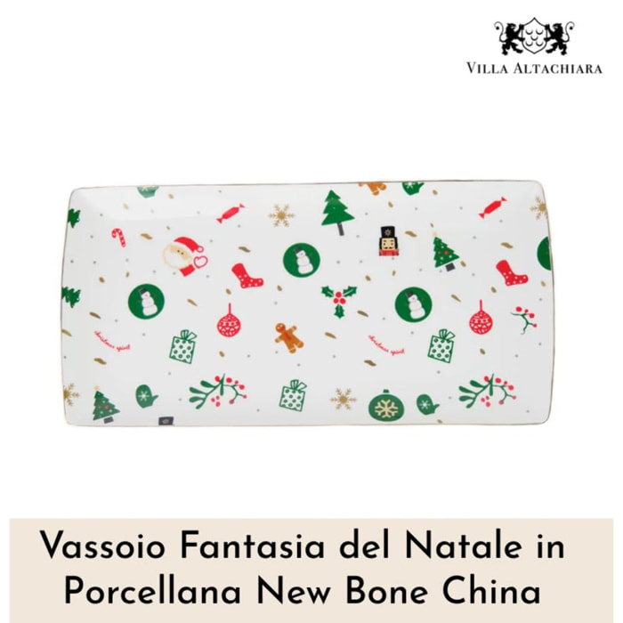 Vassoio Fantasia del Natale in new bone china