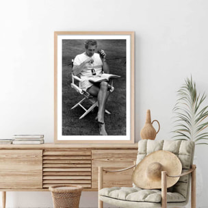 Affiche acteur célèbre Paul Newman, 1970 Affiche + cadre en bois - Chêne