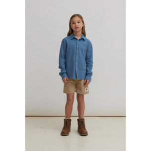 CAMISA KIDS DE LINO SKY BLUE