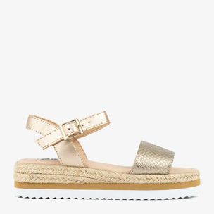 Sandalias Piel Platino