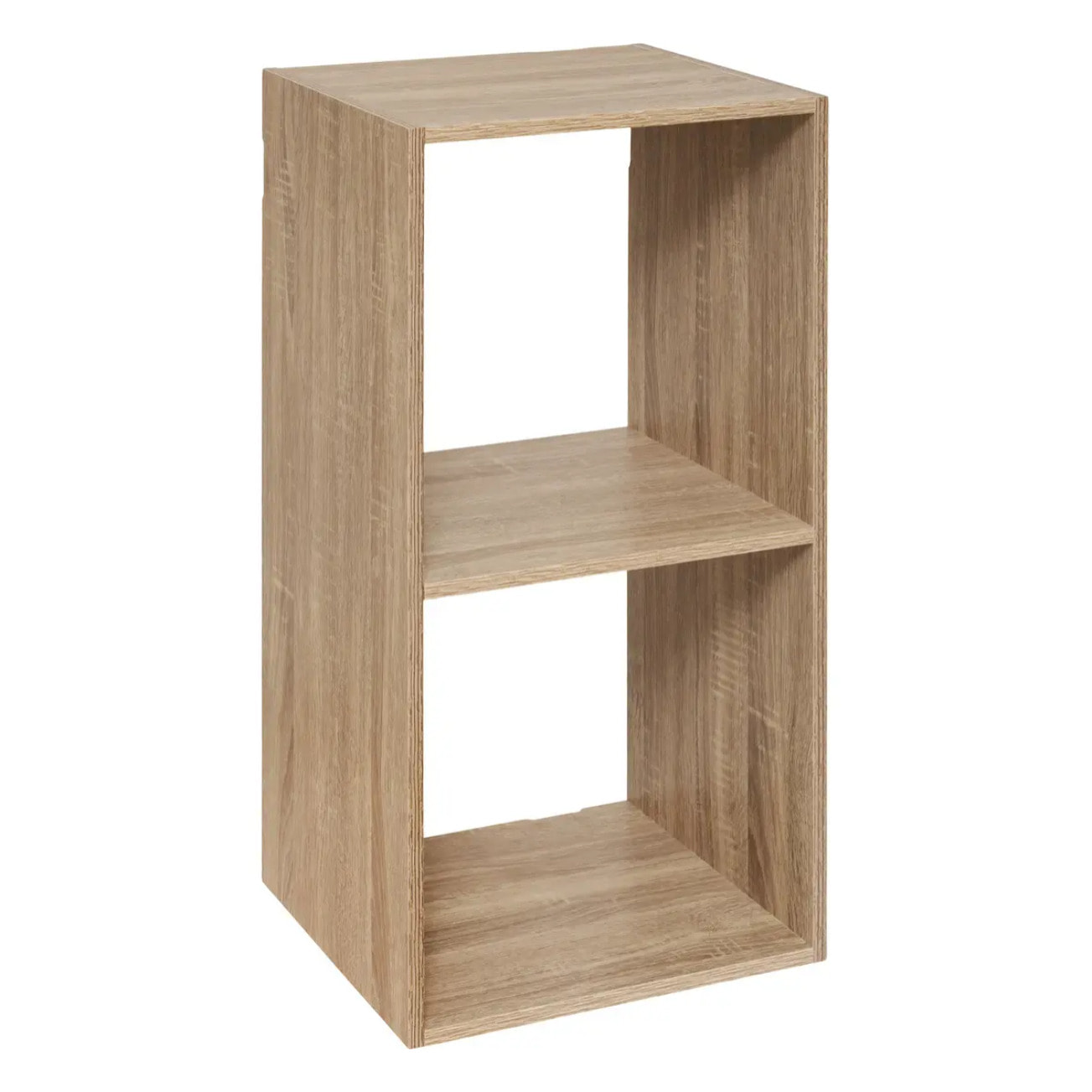 Étagère 2 cases "Mix N' Modul" effet bois naturel