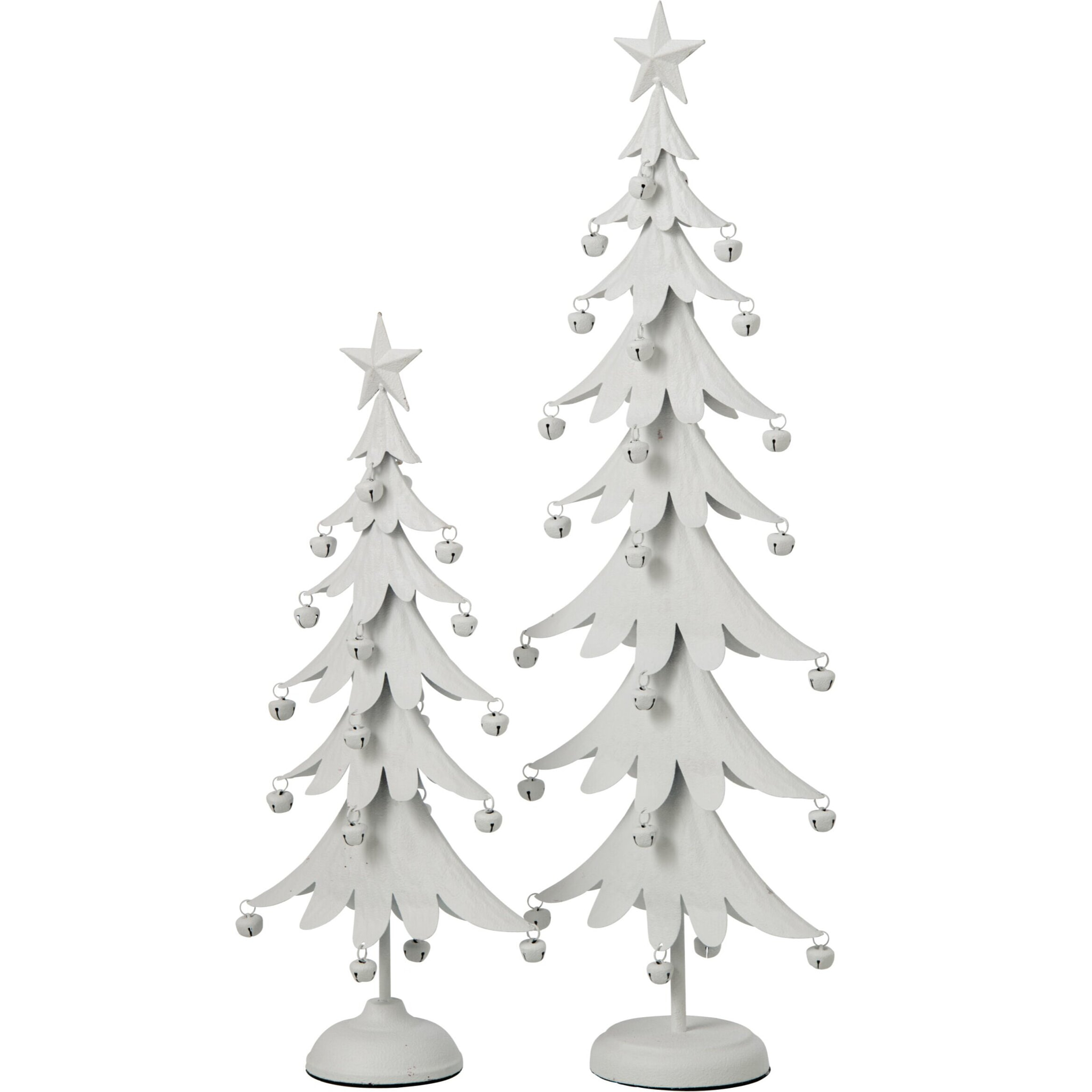 J-Line Sapin de Noël - fer - blanc - large