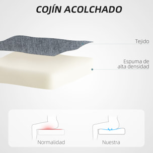 Silla de Escritorio sin Brazos Silla de Oficina Giratoria Tapizado en Lino Sintético con Altura Ajustable para Estudio Dormitorio Tocador Carga 120 kg Gris