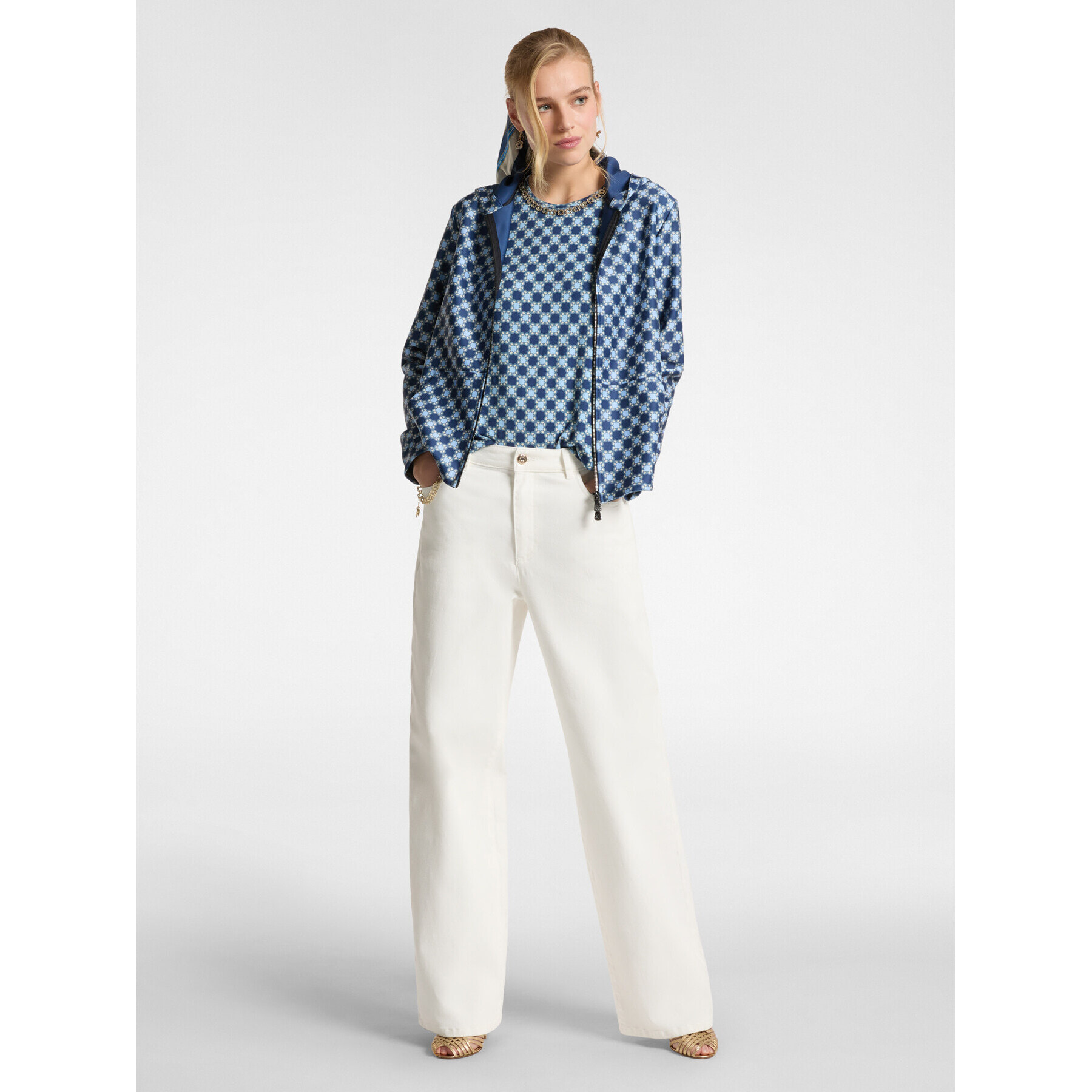Elena Mirò - Mid wide leg - Bianco