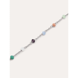 Pulsera Crystals Chain Colors Plata