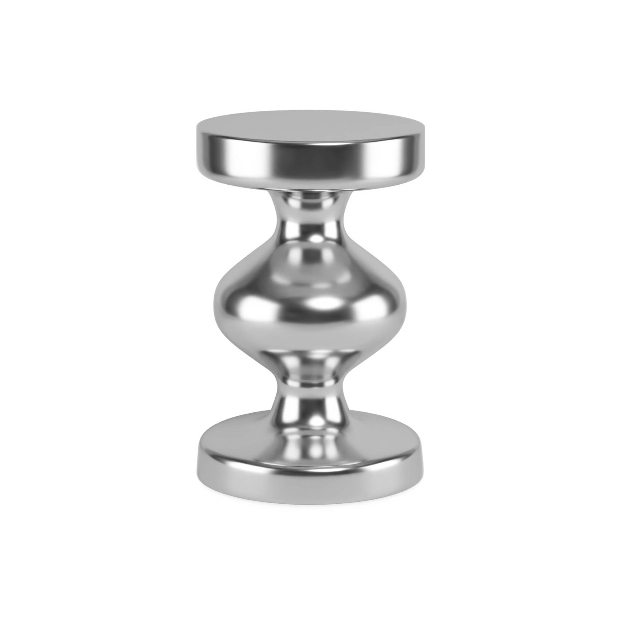 Table d'appoint, bout de canapé, table de chevet acier inoxydable chromé Ø29,5 x H48,5cm HAWA