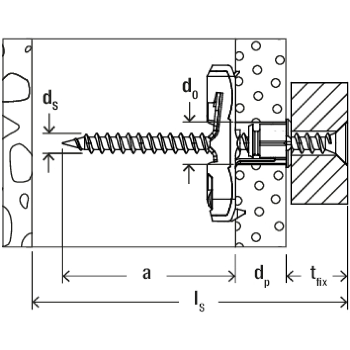 Cheville à bascule nylon Duotec FISCHER - Boite de 50 - 537258