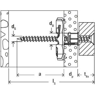 Cheville à bascule nylon Duotec FISCHER - Boite de 50 - 537258