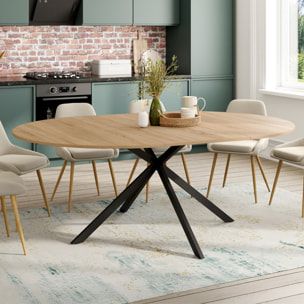 Table à manger ronde extensible Soline Ø140-200cm