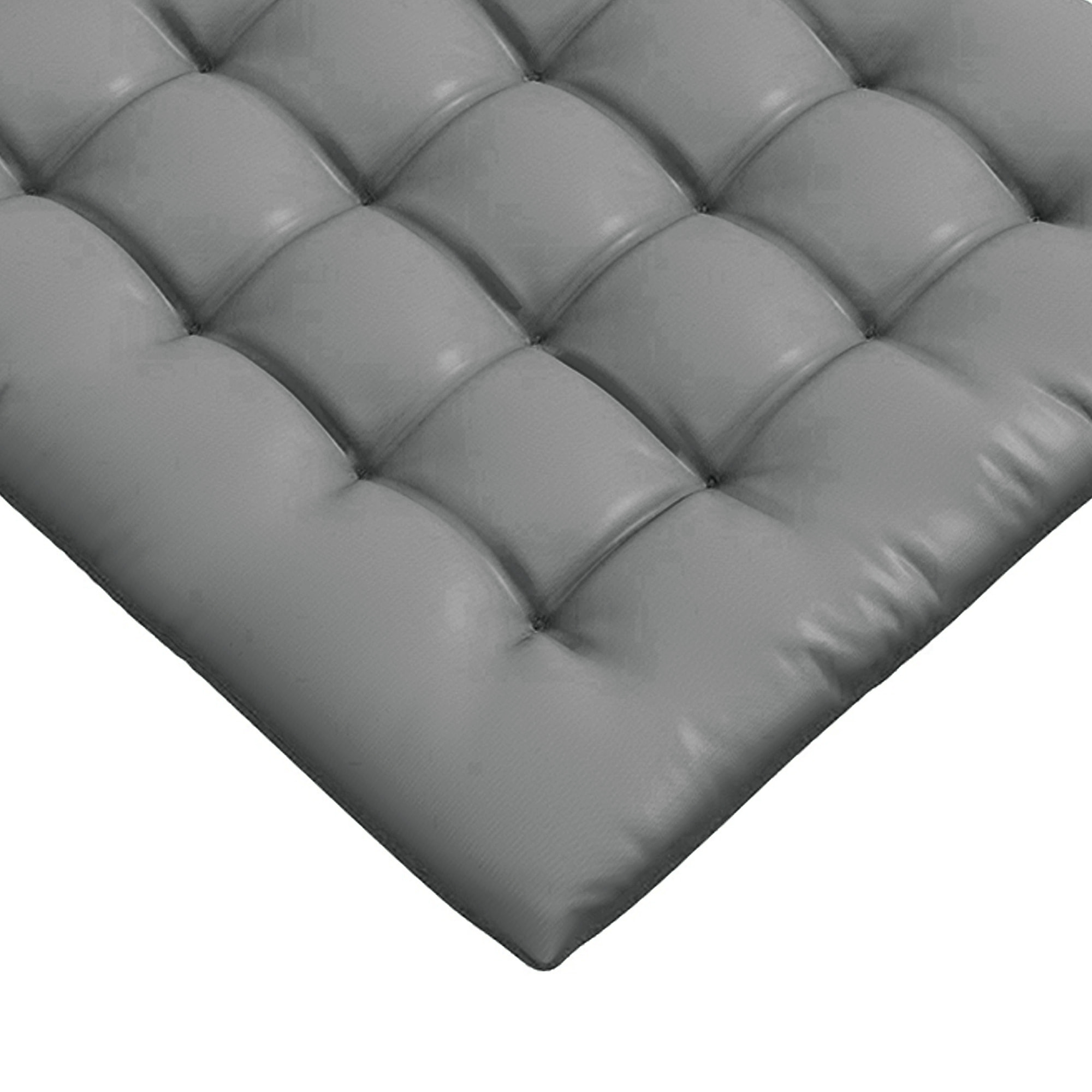 Juego de 6 Cojines para Sillas de Comedor, 40x40 cm, 6 Piezas, Cojines para Sillas de Jardín Acolchados con Cintas y Fundas Extraíbles, Gris Oscuro