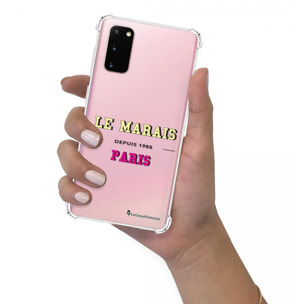 Coque Samsung Galaxy S20 Silicone antichocs Solides coins renforcés Protection Housse transparente Le Marais La Coque Francaise