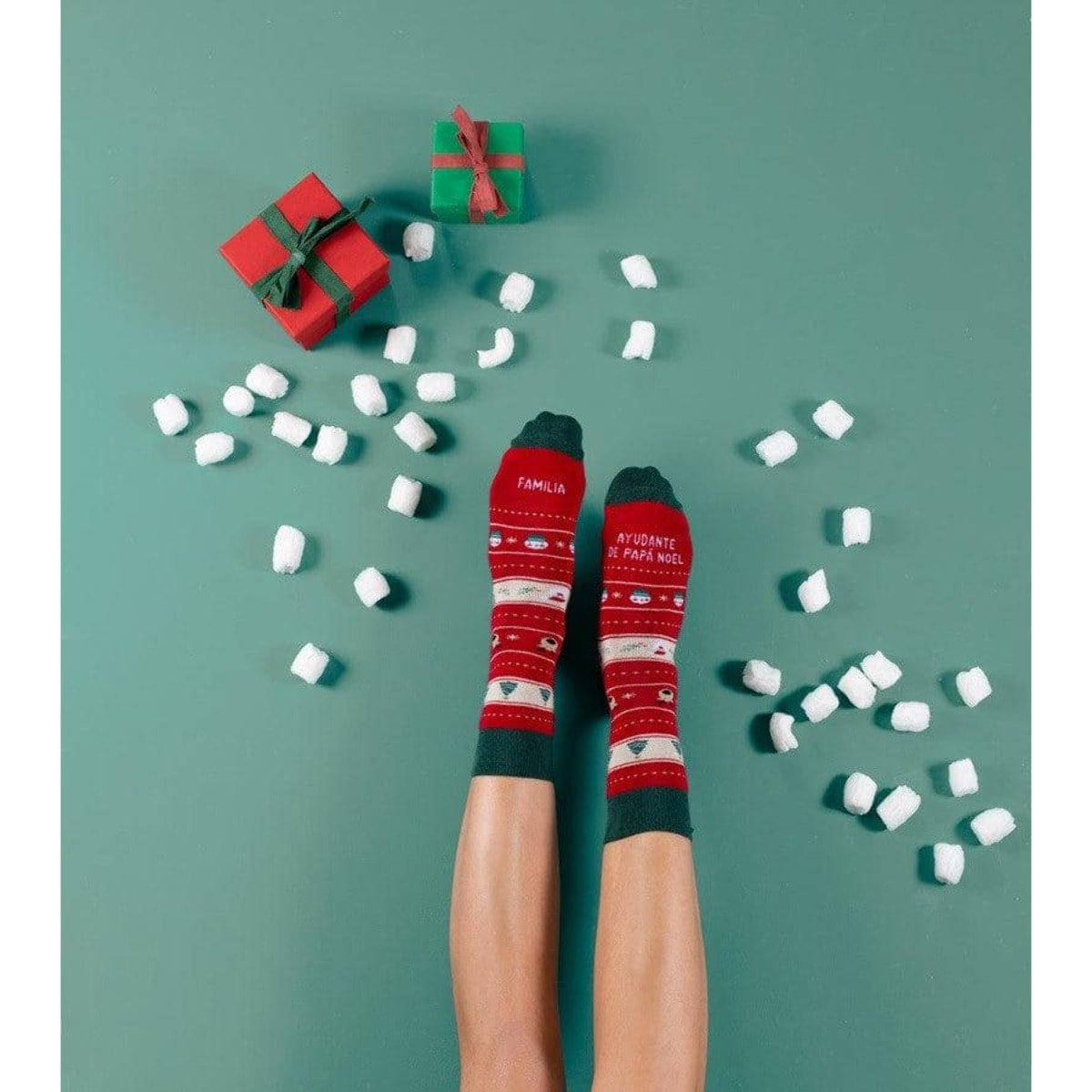 Calcetines "Familia ayudante de Papá Noel"