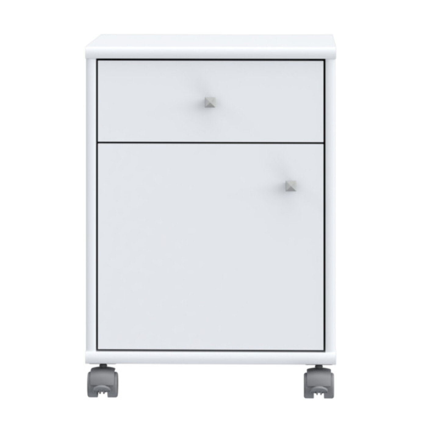 Caisson H. 54 cm avec roulettes et décor blanc - MIA