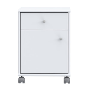 Caisson H. 54 cm avec roulettes et décor blanc - MIA
