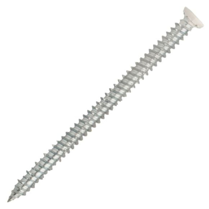 Vis béton tête fraisée laquée blanc T30 - Perçage Ø 6 mm - 7,5 x 92 - Boite de 100 - SCELL IT - VFD75092F