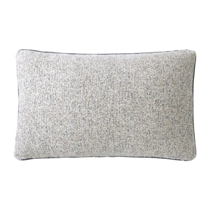 Housse de coussin unie en jacquard de coton, FOLK, Gris