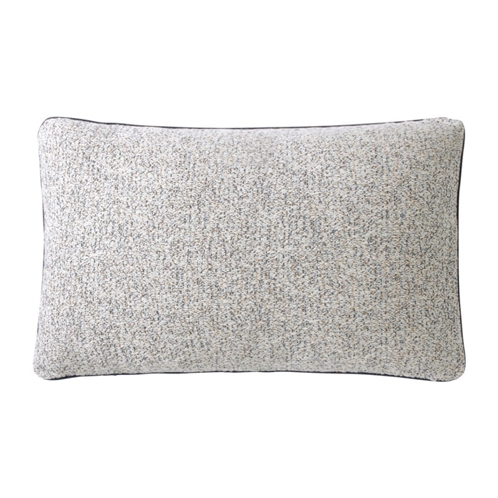 Housse de coussin unie en jacquard de coton, FOLK, Gris