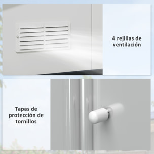 Caseta de Jardín Exterior, 12,4 m² 340x386x200 cm, Cobertizo de Jardín Exterior Metálico con Puerta Corredera, Base Refuerzo (Suelo NO Incluido) y Ventanas Blanco