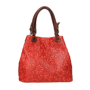 Borsa a mano da donna - Modello Elenia - Vera pelle - 33.0 x 29.0 x 16.0 cm