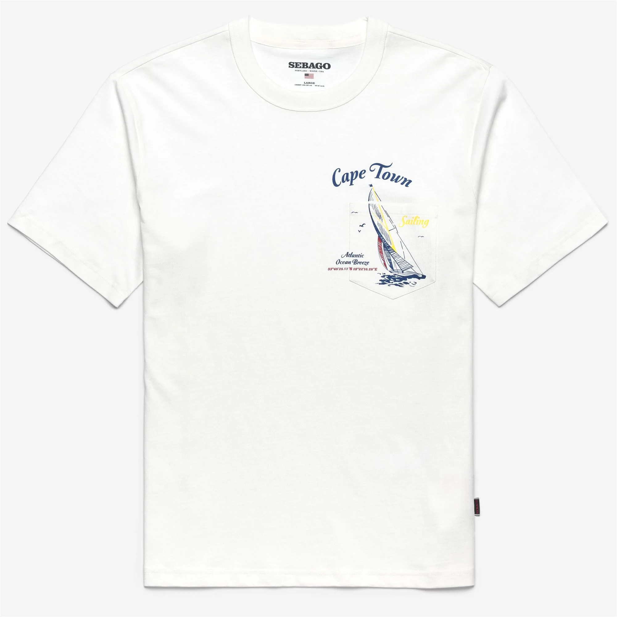 T-Shirts & Top Sebago Uomo Donna Bianco REGATTA SOUTH AFRICA T