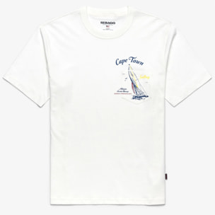 T-Shirts & Top Sebago Uomo Donna Bianco REGATTA SOUTH AFRICA T