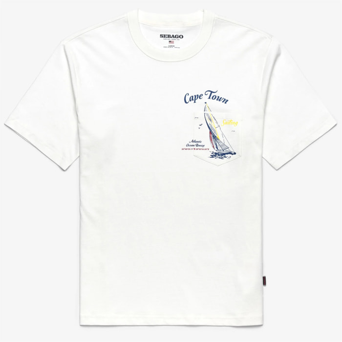 T-Shirts & Top Sebago Uomo Donna Bianco REGATTA SOUTH AFRICA T