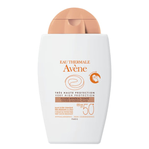 Protection Solaire - Fluide Minéral Teinté SPF50+ Visage - Peaux Intolérantes 40 ml