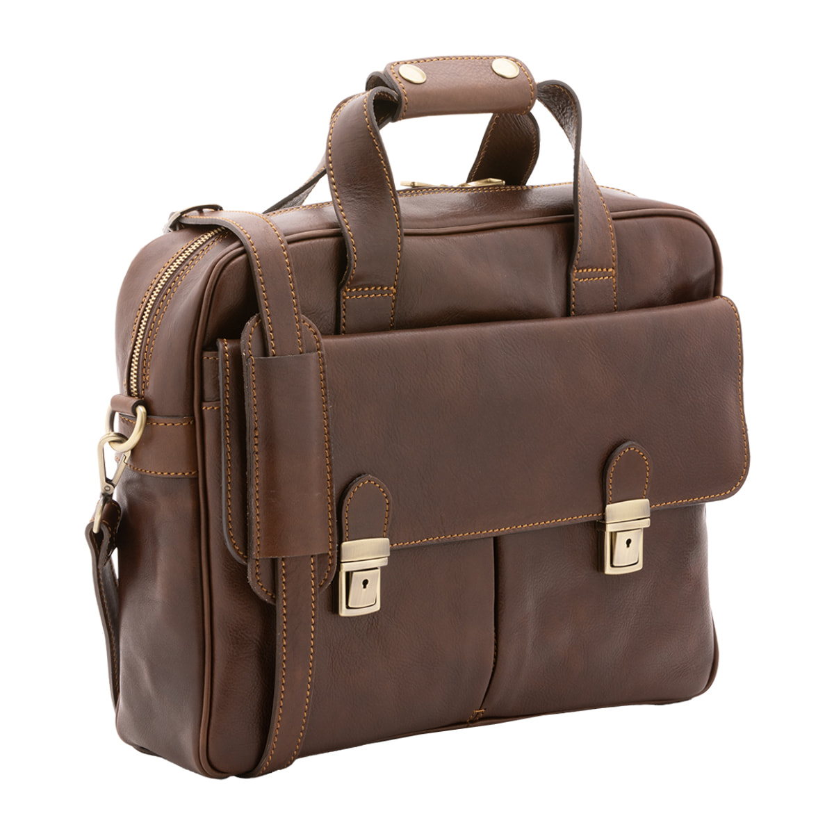 Borsa a mano  unisex In Vera pelle Made in Italy 38x36x10 cm