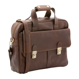 Borsa a mano  unisex In Vera pelle Made in Italy 38x36x10 cm