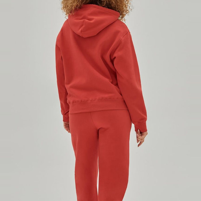 Sweat à capuche Ember - coton - logo - rouge