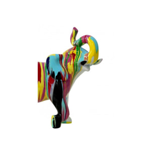 Statue éléphant multicolore en résine H46cm - DUMBO POP