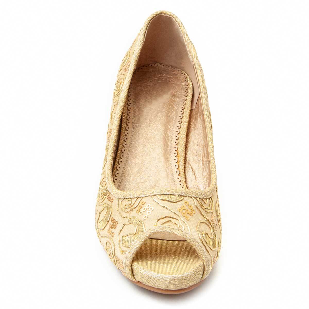 Zapato de tacón - Dorado - Altura: 8 cm