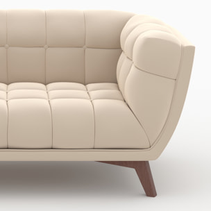 Ensemble canapés en velours beige 5 places - Mona