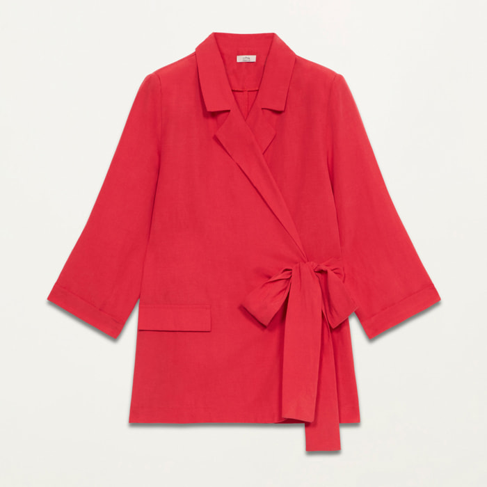 Oltre - Blazer lyocell/lin - Rojo