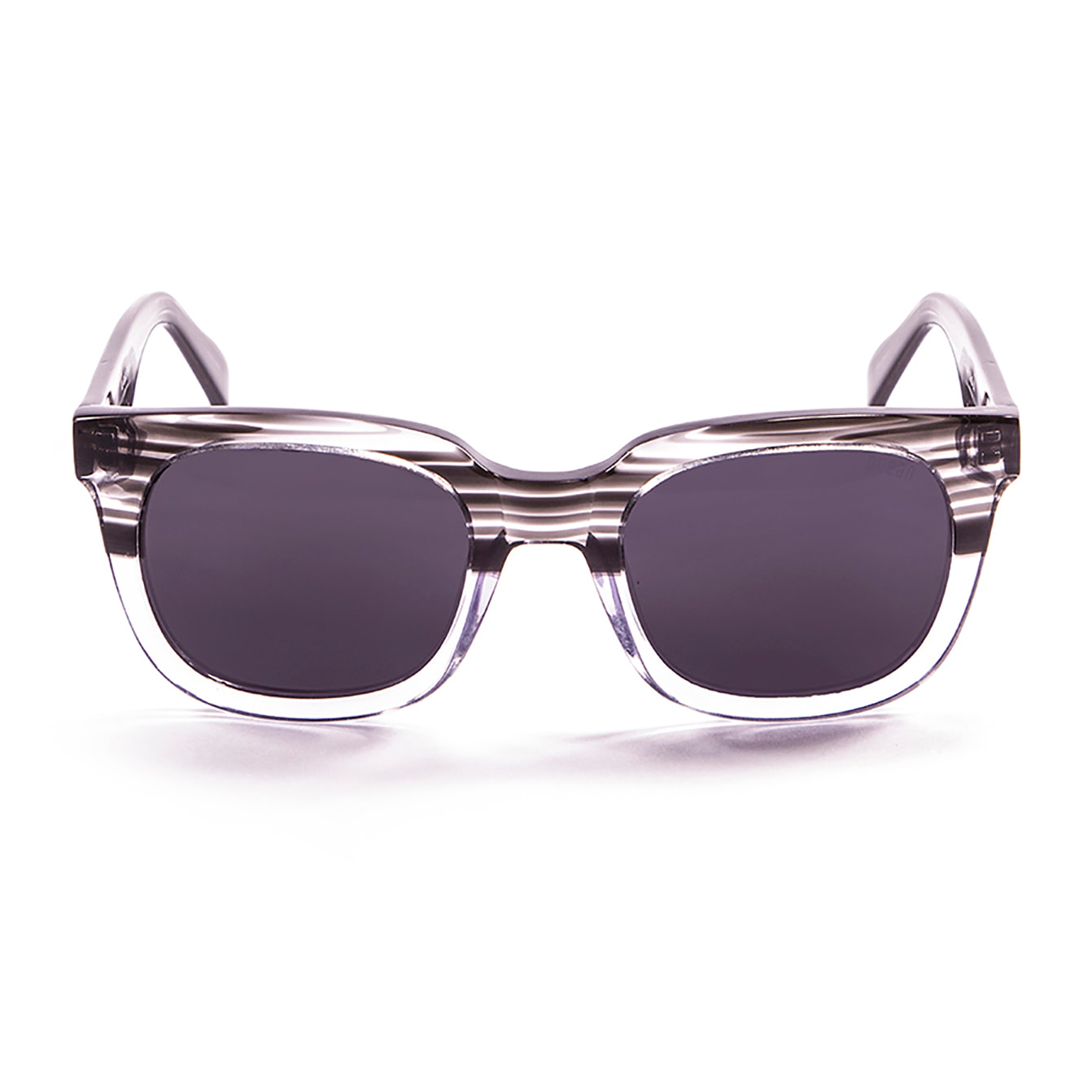 Gafas de sol OCEAN SAN CLEMENTE - Demi negro con detalle blanco transparente / Ahumada